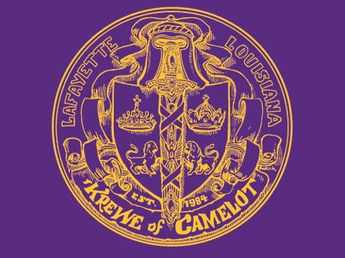 Krewe of Camelot Double Sided Yard Sign 18 in W x  12 in H

